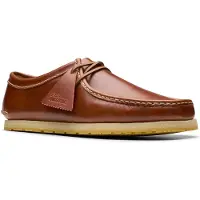Clarks pour homme. 26181128 Mocassins en cuir marron Godney Lace (44), Plat, Lacets, Casuel