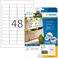 Herma Special - Papier - mat - auto-adhésif extra fort - blanc - 45.7 x 21.2 mm 1200 étiquette(s) (25 feuille(s) x 48 étiquettes