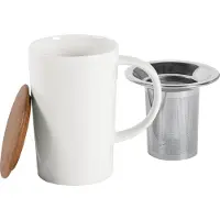 Bredemeijer 400ml+filter+lid White Mug Blanc