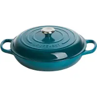 Le Creuset Signature Shallow 30 Cm Saucepan Bleu