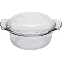 Pyrex Kasserolle rund, mit Deckel, Inhalt: 1,40 Liter, Höhe: 100 mm, ø: 160 mm