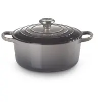 Le Creuset Cocotte ronde fonte émaillée flint Ø24 cm 4,2 l