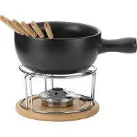 kela Service à Fondue Kaasfondueset Kela Natura Black (pour 6 personnes)