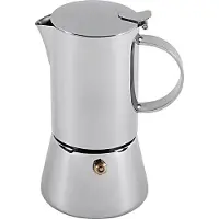 Cilio 342048 Machine à café manuelle Verseuse à moka, Cafetière moka, Argent