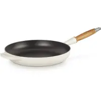 Le Creuset Poêle à frire en fonte SIGNATURE Ø 28cm, Poêle + casserole, Beige, Blanc