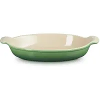 Le Creuset Plat à Four Tradition Ovale 28 cm Bamboo, Plat à gratin, Vert