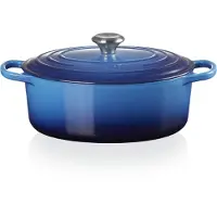 Le Creuset Signature casserole 21178292202430 bleu azur 29 cm 4.7L ovale