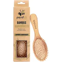 Pandoo Brosse à cheveux en bambou fabriquée en bois de bambou