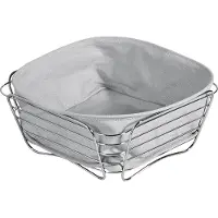 Kesper Silber, 26 x 26 x 11 cm Brot-& Obstkorb aus Edelstahl in grau