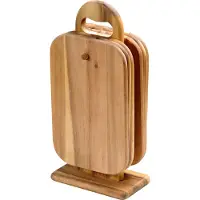 Kesper Stand de bord 7pcs., Planche à découper, Marron
