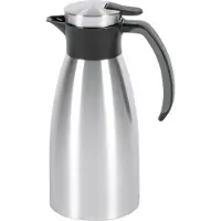 EMSA 508932 Soft Grip Isolierkanne 1 L, Couleur:Acier inoxydable/Noir