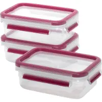 EMSA Boîte fraîcheur Clip & Close 0,55 litre set de 3 pièces framboise