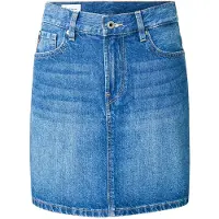 Pepe Jeans pour femme. PL9011244A2 Mini jupe bleue (S), Casuel, Coton, Denim