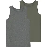 Name it Sous-pull - Noos - NkmTank - 2 Pack - Thé Leaf/Dark Gre - - 9-10 ans (134-140) - Sous-pull