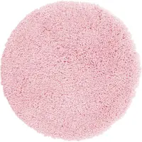Spirella Tapis de bain Rond Microfibre HIGHLAND ?60cm Rose Clair