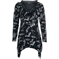 Jawbreaker T-shirt manches longues Gothic de - Herbat Bat Blouse - XS - L - pour Femme - noir/blanc - Taille M