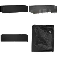 vidaXL Housse de salon de jardin 12 œillets 315x160x75cm rectangulaire