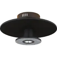 Globo Lighting Plafonnier noir Carter Ø 38cm avec feutre