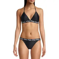 FILA Bikini de sport 'Split' noir / blanc