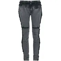 Rock Rebel by EMP Jean de - Megan - W27L32 - W30L32 - pour Femme - gris - Taille W30L32