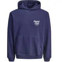 Jack & Jones Norrebro Typo Back Hoodie Bleu L Homme