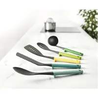 Joseph Joseph Duo Ensemble d'ustensiles 5 pices avec porte-outils intgrs : ensemble dynamique avec cuillres solides et fendues, retourneurs e