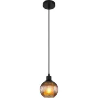 Globo Zumba E27 Lampe à suspendre Noir Mat, Métal Ø15cm 15638P