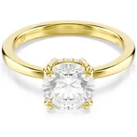 Swarovski Bague Cocktail Stilla Attract, Taille Ronde, Blanche, Placage De Ton Or