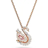 Swarovski Chaîne 'Swan' or rose / rose / transparent