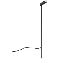 QAZQA Spot noir 80cm avec LED, réglable, IP65, avec cordon et prise - Carl