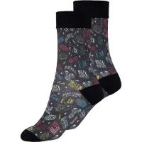 King Kerosin Chaussettes Rockabilly de - Motorcycle Tools Socks - EU 39-42 - pour Homme - noir - Taille EU 39-42