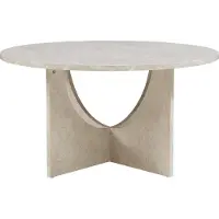 En.casa Table basse 'Rindal' ronde 80 x 42 cm aspect béton, clair