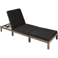 TecTake Bain de soleil SOFIA 6 positions - marron naturel