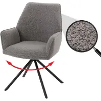 Mendler Chaise de salle à manger -G67 Bouclé