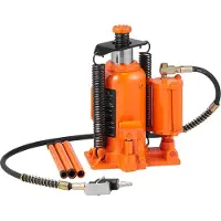 Vevor Cric Bouteille Hydraulique 20 T Gamme de Levage 265-500 mm Cric de Levage Hydraulique et Pneumatique Pression 0,5 MPa pour Levage Descente Voitures Automobiles Machines Lourdes Atelier Garage