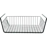 MSV Panier de Rangement - MSV - Noir - 37 x 25,5 x 10 cm - Plastique - Résine - Montage facile