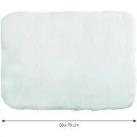 MSV Tapis de bain Microfibre 50X70cm Blanc