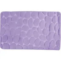 MSV Tapis de bain Mousse Galet Lavande 50 X 80 cm (50 x 50 cm)