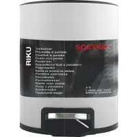 Spirella Seau à cosmétique 3 litres en inox avec abaissement automatique et seau intérieur "Riku" Poubelle de salle de bains Softclose Poubelle blanche