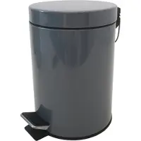 MSV Bad/Seau à litière pour toilettes - gris foncé - 3 litres - 17 x 25 cm