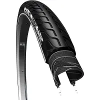 CST Couverture vélo Basic 37 590 26 x 1.3/8 profil C1263 bande réfléchissante noire