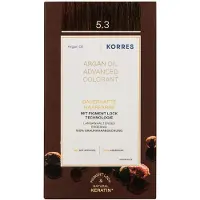 Korres Argan Oil coloration cheveux permanente à l'huile d'argan teinte 5.3 Golden / Honey Light Brown 50 ml