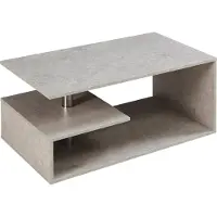 En.casa Table basse 'Haarlem' Table de salon 90 x 50 x 41 cm aspect béton, clair