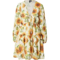 Vero Moda Robe d’été 'VMBIRDIE' jaune / citron vert / orange / blanc cassé