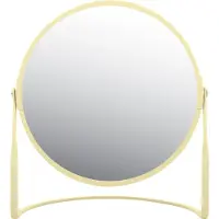 Spirella miroir de maquillage miroir cosmétique salle de bain "Akira" grossissement 5x - jaune mat