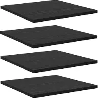 vidaXL Étagère à livres 4 pcs Noir 40 x 40 x 1.5 cm Bois d'ingénierie