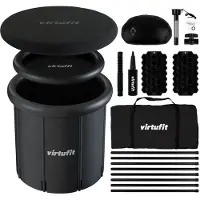 VirtuFit Ice Bath XXL - 375 Liters - Anthracite - With Accessories (375 l, 80 cm, 80 cm)