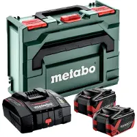 Metabo Set de base 18 V 2x batterie LiHDX 8,0 Ah + chargeur ASC 290 + metaBOX ( 685305000 )