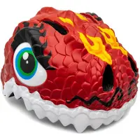 Crazy Safety Casque de Vélo av. Lumière - Dragon - Rouge - - 49-55 cm - Casque de Vélo