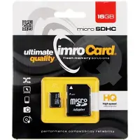 IMRO CARTE MEMOIRE microSD 16GB classe 10 UHS avec adaptateur SD